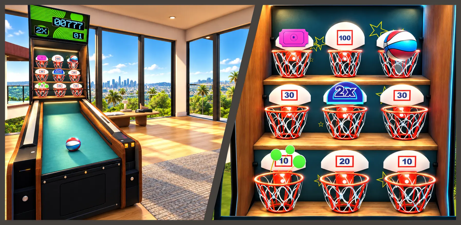 Ball-Hop Hoops arcade basketball cabinet